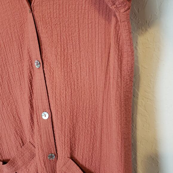 Soft Surroundings Plein Air Button Down Lagenlook Collared Tunic Top Women XS - Picture 8 of 11